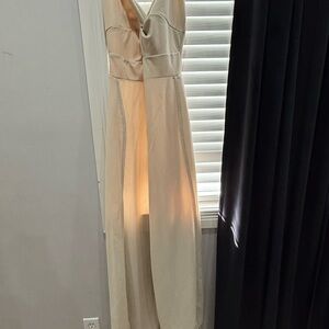 Elegant Cream Evening Gown